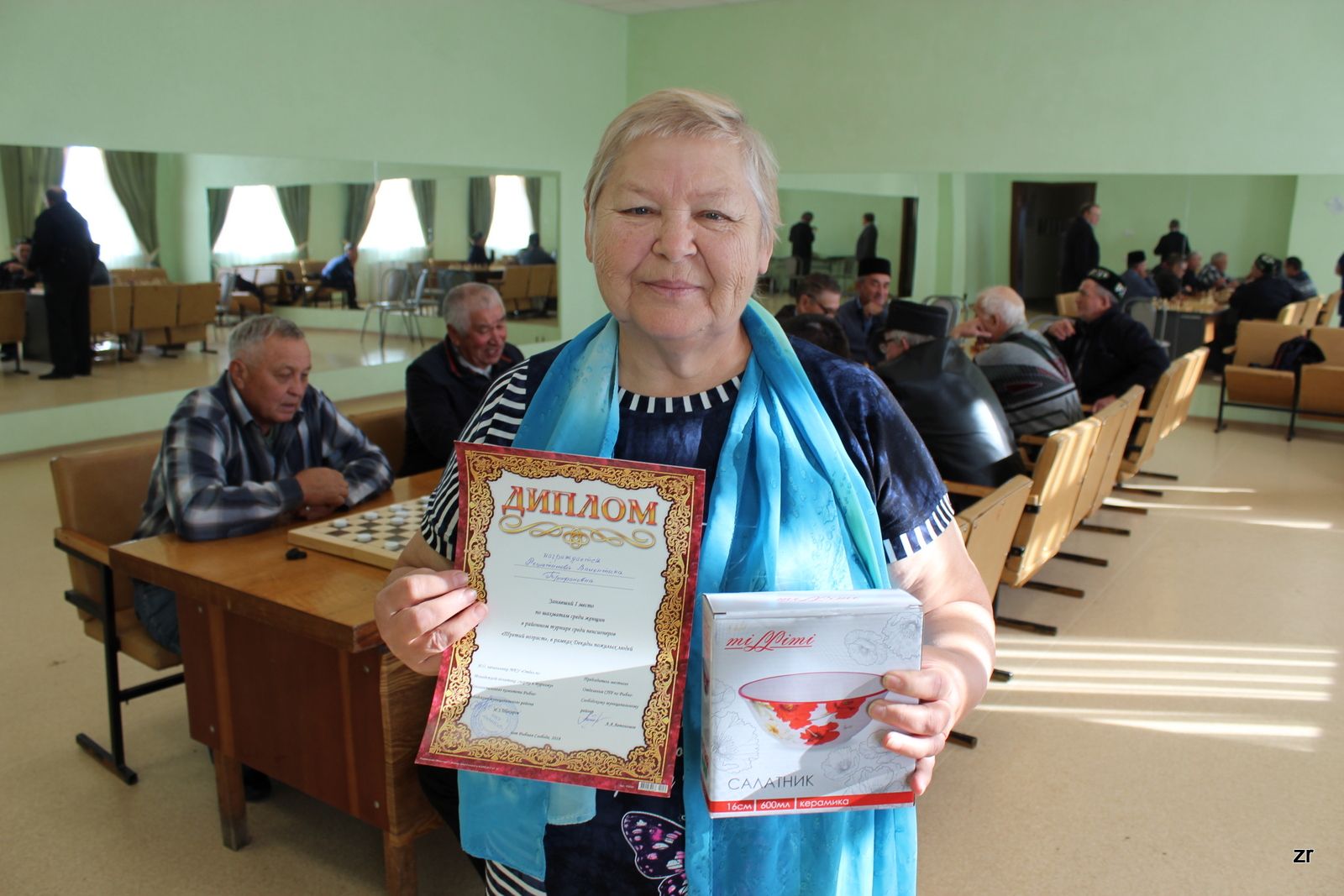 В районном Доме культуры прошел районный турнир по шашкам и шахматам среди пенсионеров района