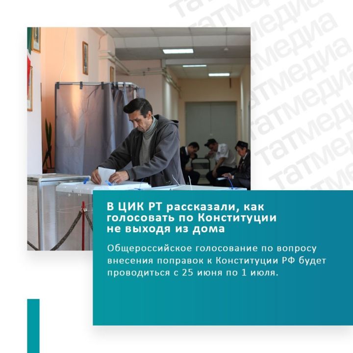 В Центризбиркоме РТ рассказали, как голосовать по Конституции не выходя из дома