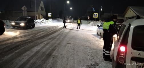 В Рыбно-Слободском районе прошло мероприятие по выявлению нарушителей ПДД