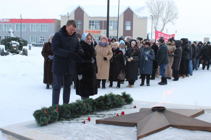 Рыбнослободцы приняли участие в митинге посвященном Дню защитников Отечества